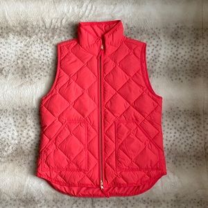 Authentic🔥J. Crew Tomato Quilted Puffer Vest🔥NWT
